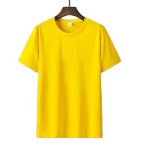classic solid yellow crewneck t-shirt